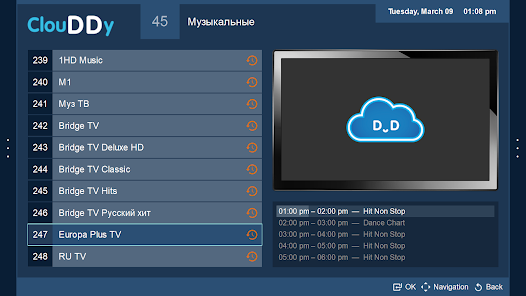 interface do clouddy iptv